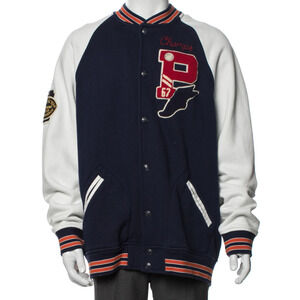 Polo Ralph Lauren Patch P Wing Bulldog Varsity Letterman Stadium Jacket XL NWT